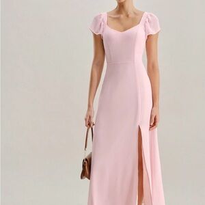 Elegant Pink Maxi Dress